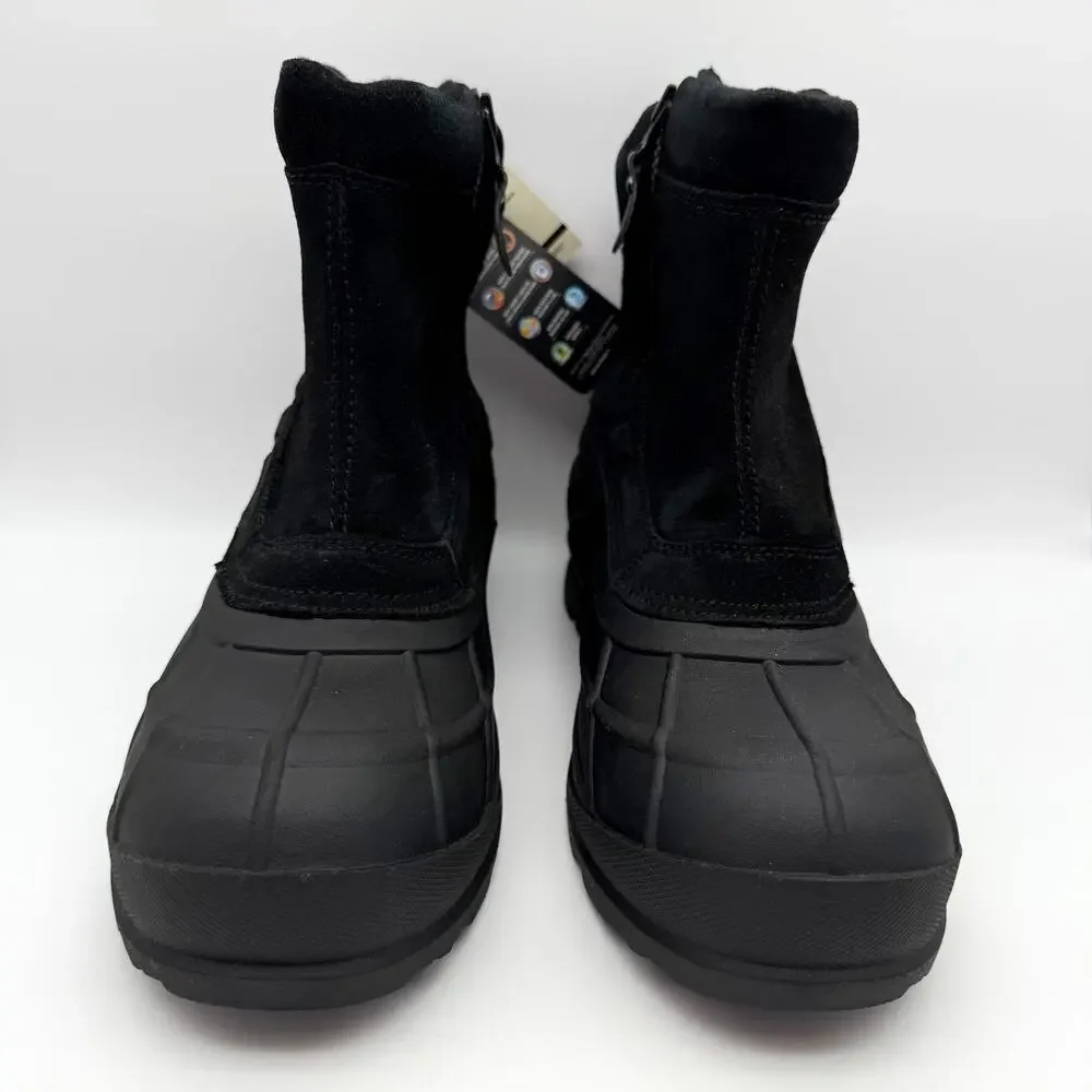 Kamik Mens Champlain 3 Winter Boot Size 12 EU 45 Black Suede Waterproof NIB